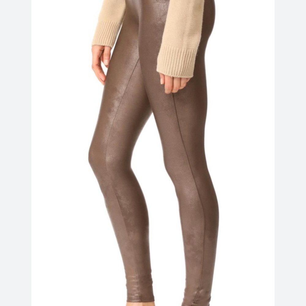 SPANX Brown/BronzeFaux Leather Leggings
